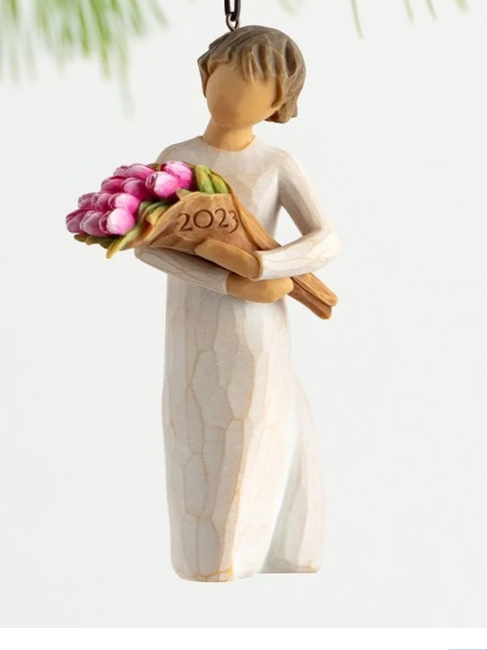 Willow Tree 2023 Ornament A Bright Gathering Of Memories Pink Tulips